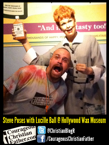 Steve Poses with Lucille Ball @ Hollywood Wax Museum