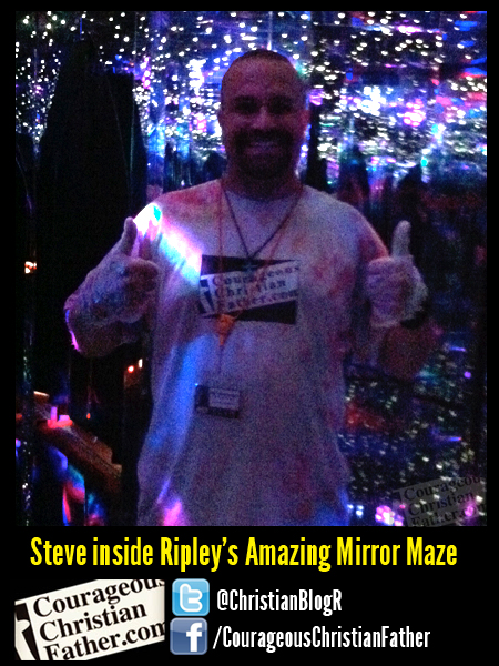 Steve inside Ripley's Amazing Mirror Maze
