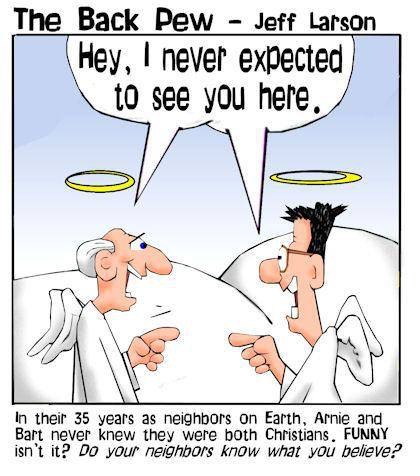 Neighbors in Heaven Comic - Back Pew
