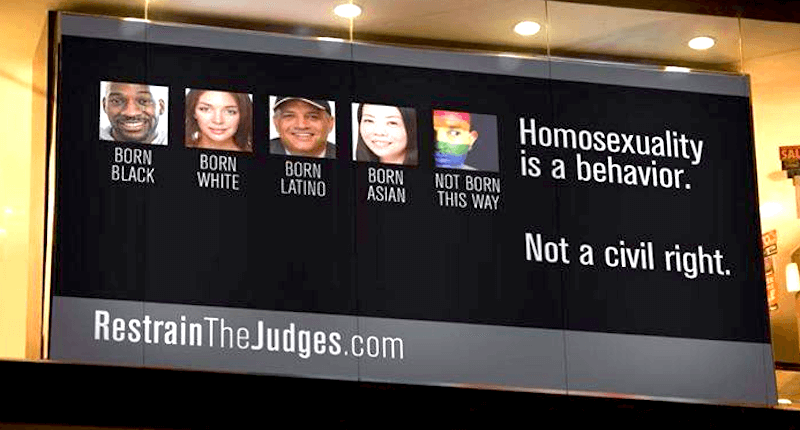 Homosexuality is a behavior billboard