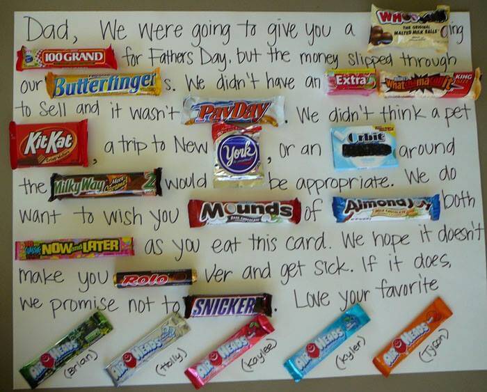 Father's Day Candy Bar Greeting Card