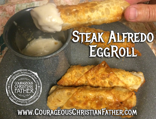 Steak Alfredo EggRoll