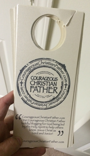 Courageous Christian Father Door Hang