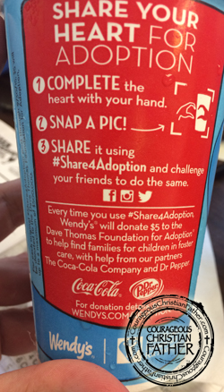 Wendy's Share Your Heart Cup