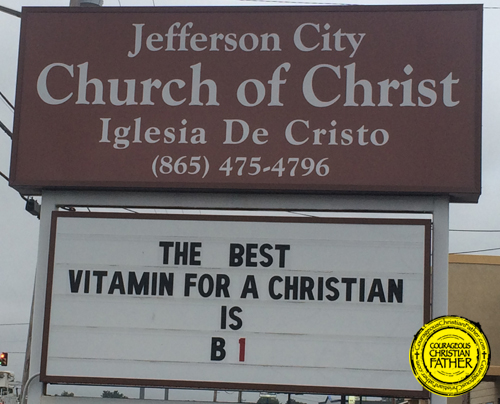 The Best Vitamin for a Christian is B1