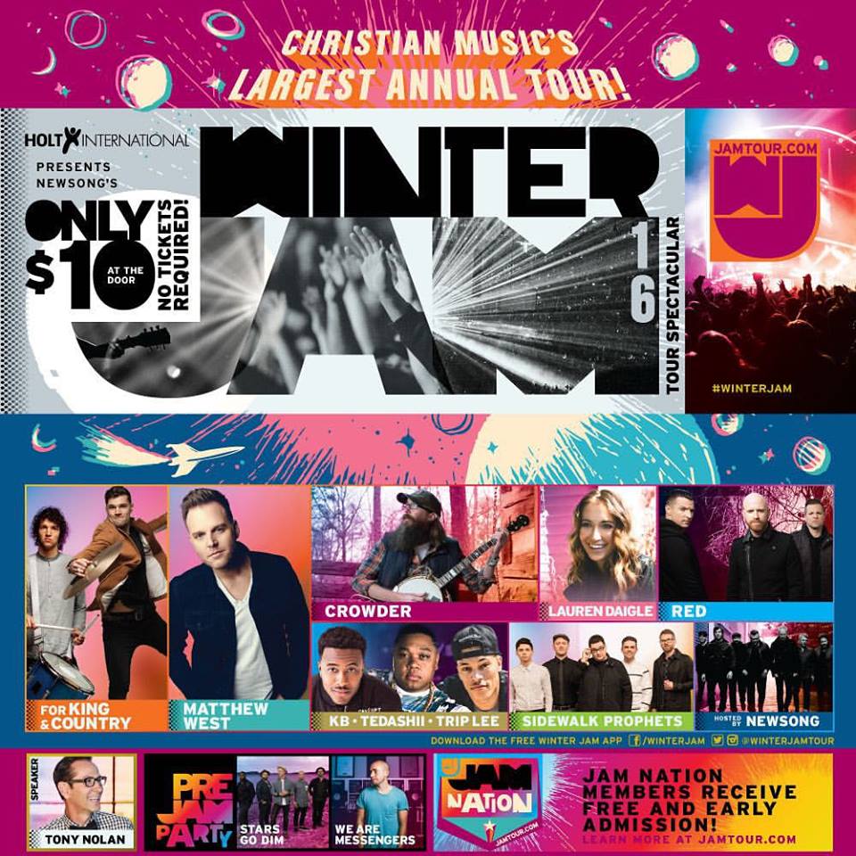 Winter Jam 2016 Tour Poster