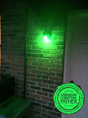 Green Light on Porch