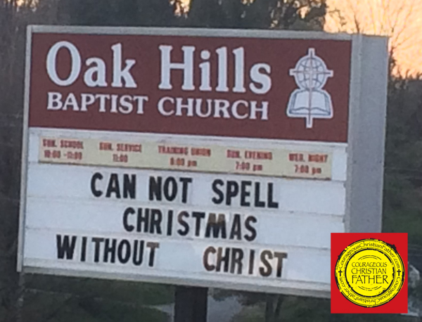 Cannot Spell Christmas Church Sign