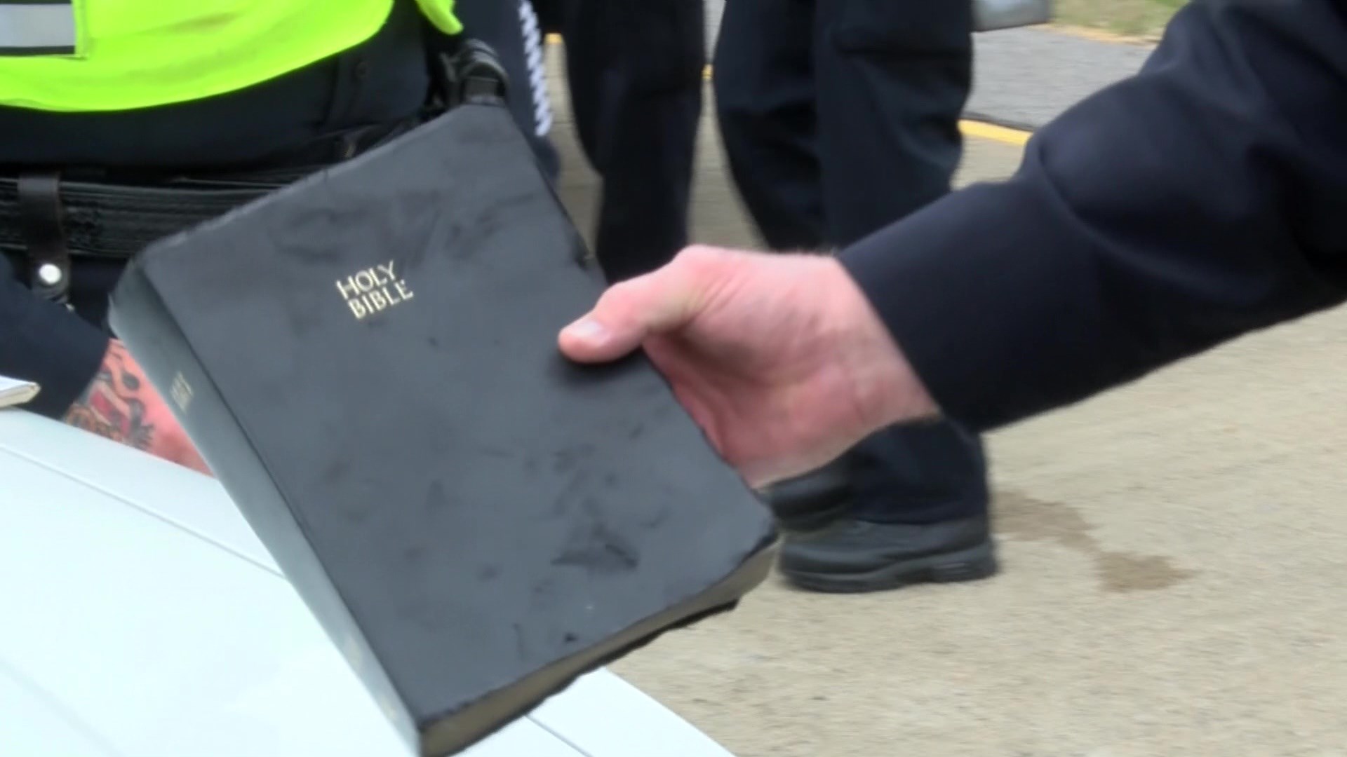 Bible Survived Fiery Car Crash