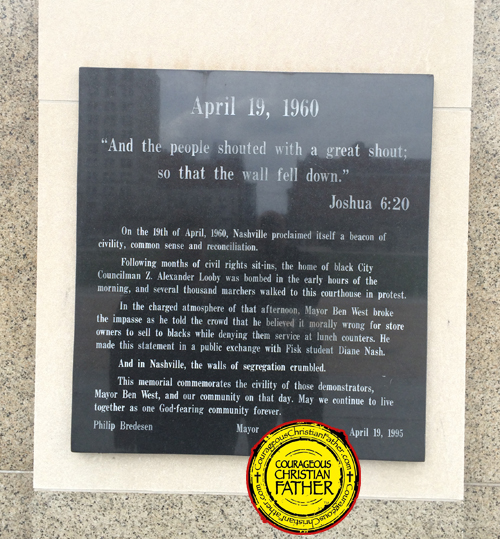 Nashville Plaque with Joshua 6:20 - April 19