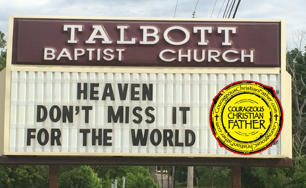 Heaven Church sign (Talbott Baptist Church)