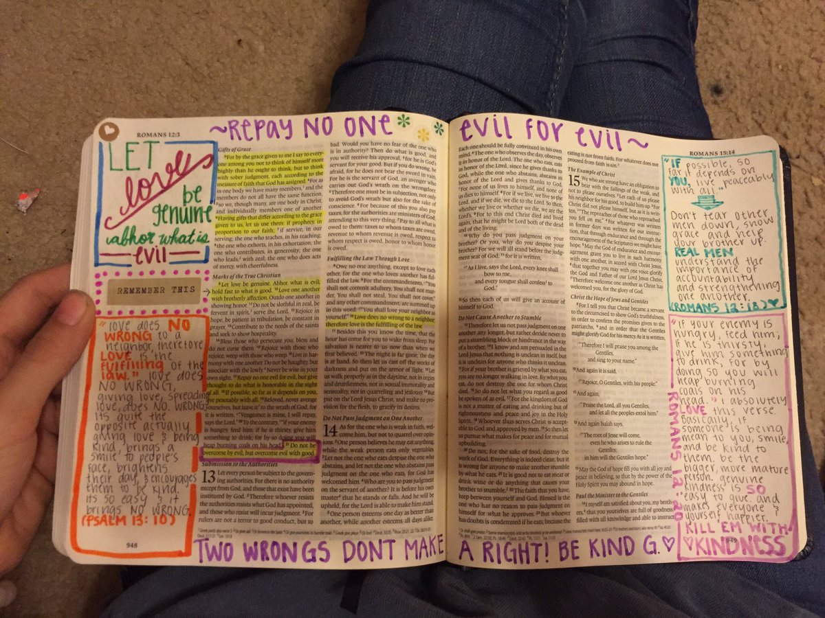 Georgia Teen Gives Boyfriend a Filled in Journaling Bible for Christmas - two wrongs don't make a right - love genuine - love does no wrongs