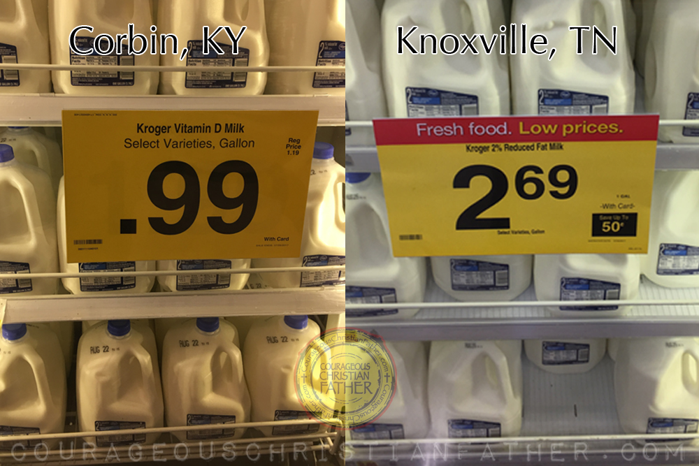 99¢ Milk vs $2.69 Milk at Kroger