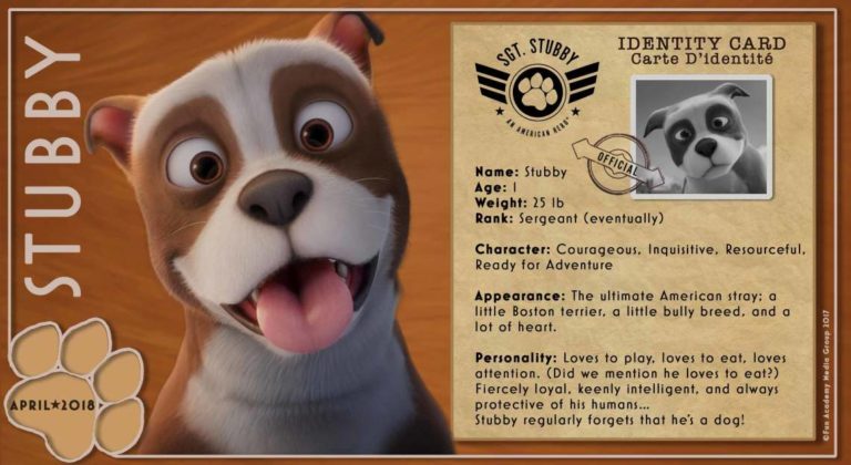 Sgt. Stubby Identity Card (ID Card) Carte D'identité | Credit: StubbyMovie