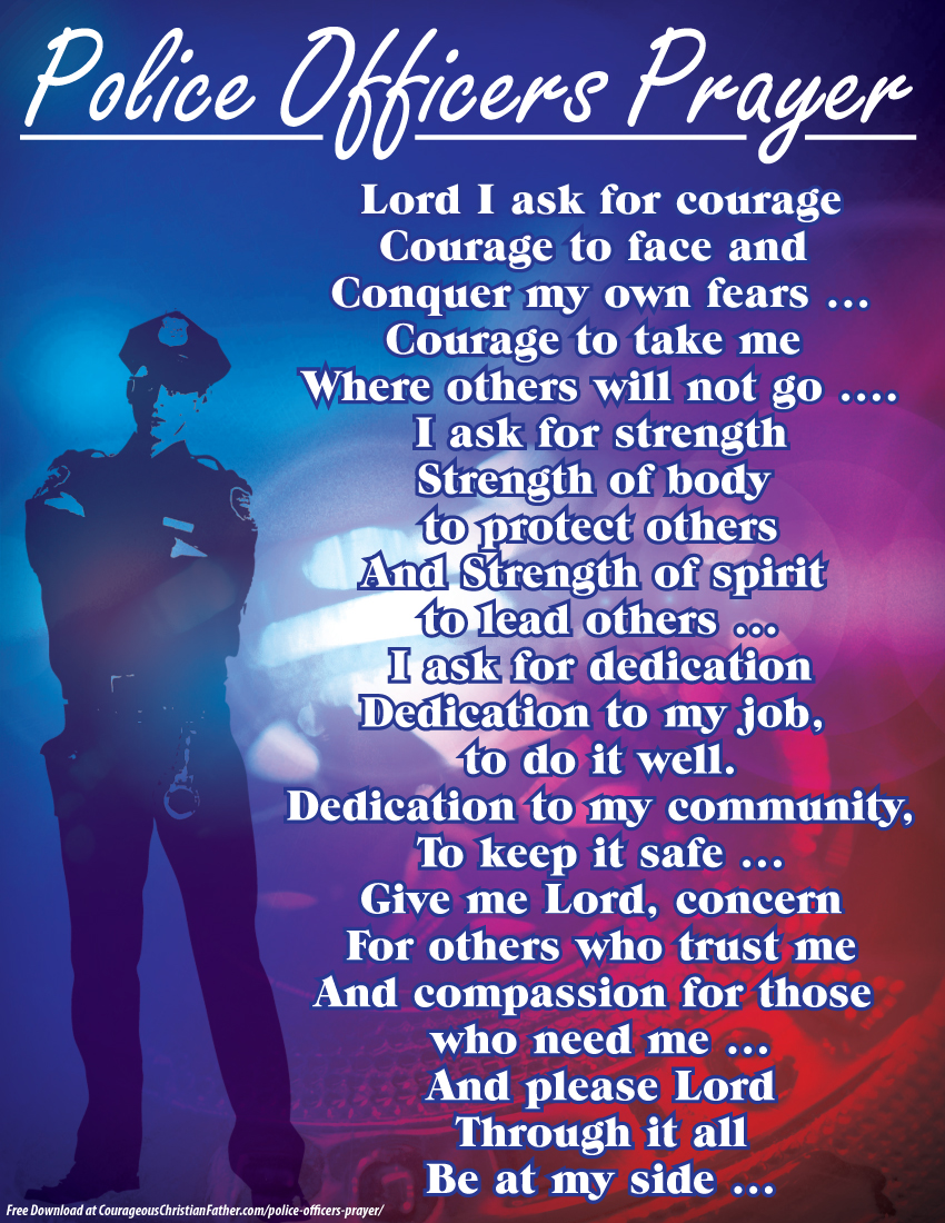 Police Officers Prayer Printable