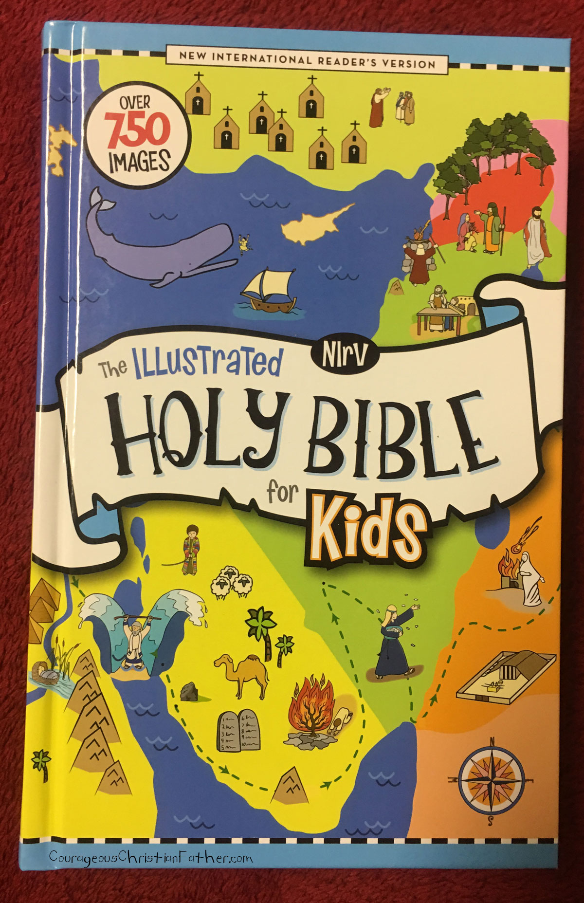 The Illustrated Holy Bible For Kids Review - This is a kids Bible that is easy to read and uses the NIrV translation. #bgbg2 #BibleGatewayPartners I enjoyed the overall first appearance look. This illustrated Bible is very colorful and has kid friendly graphics. They have over 750 illustrations throughout the 1,539 pages. 