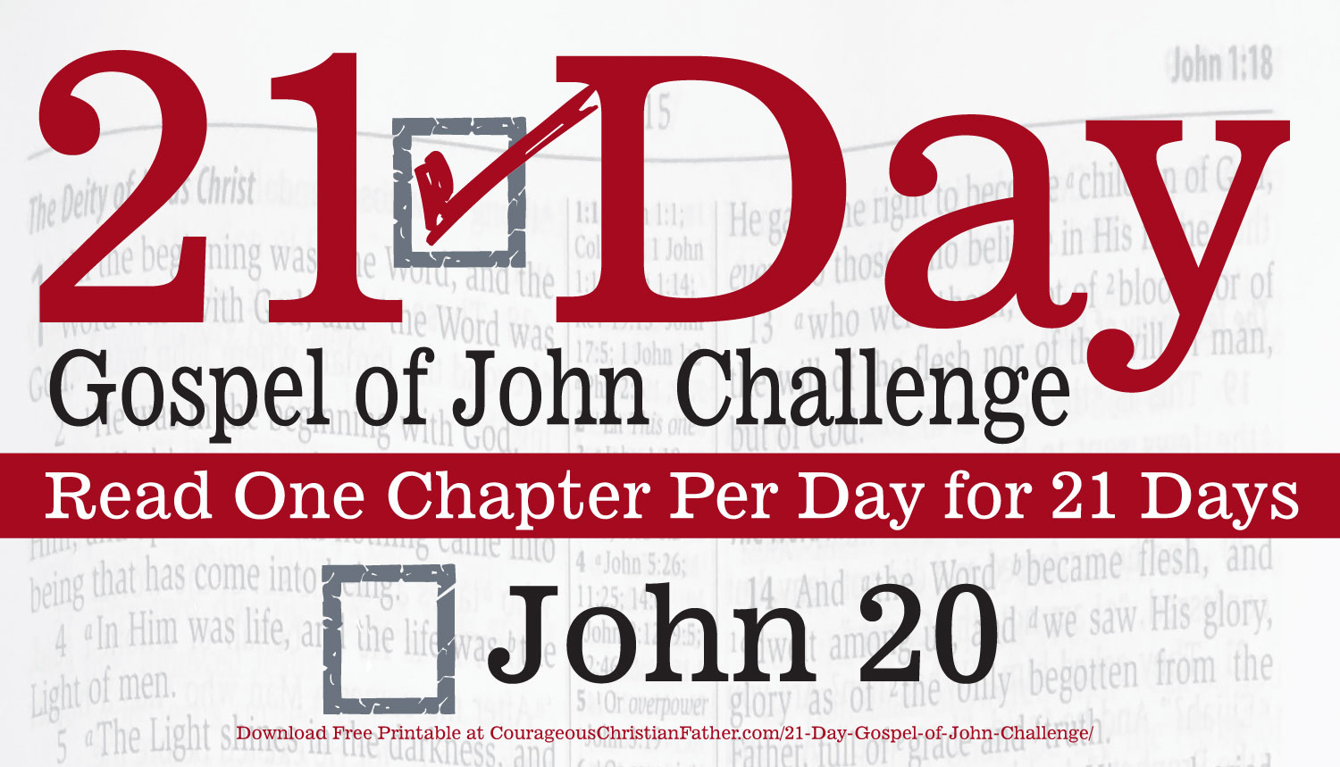 John 20 - Today is Day 20 of the 21 Day Gospel of John Challenge. Today read the 20th Chapter of the Gospel of John. #John20 #BGBG2