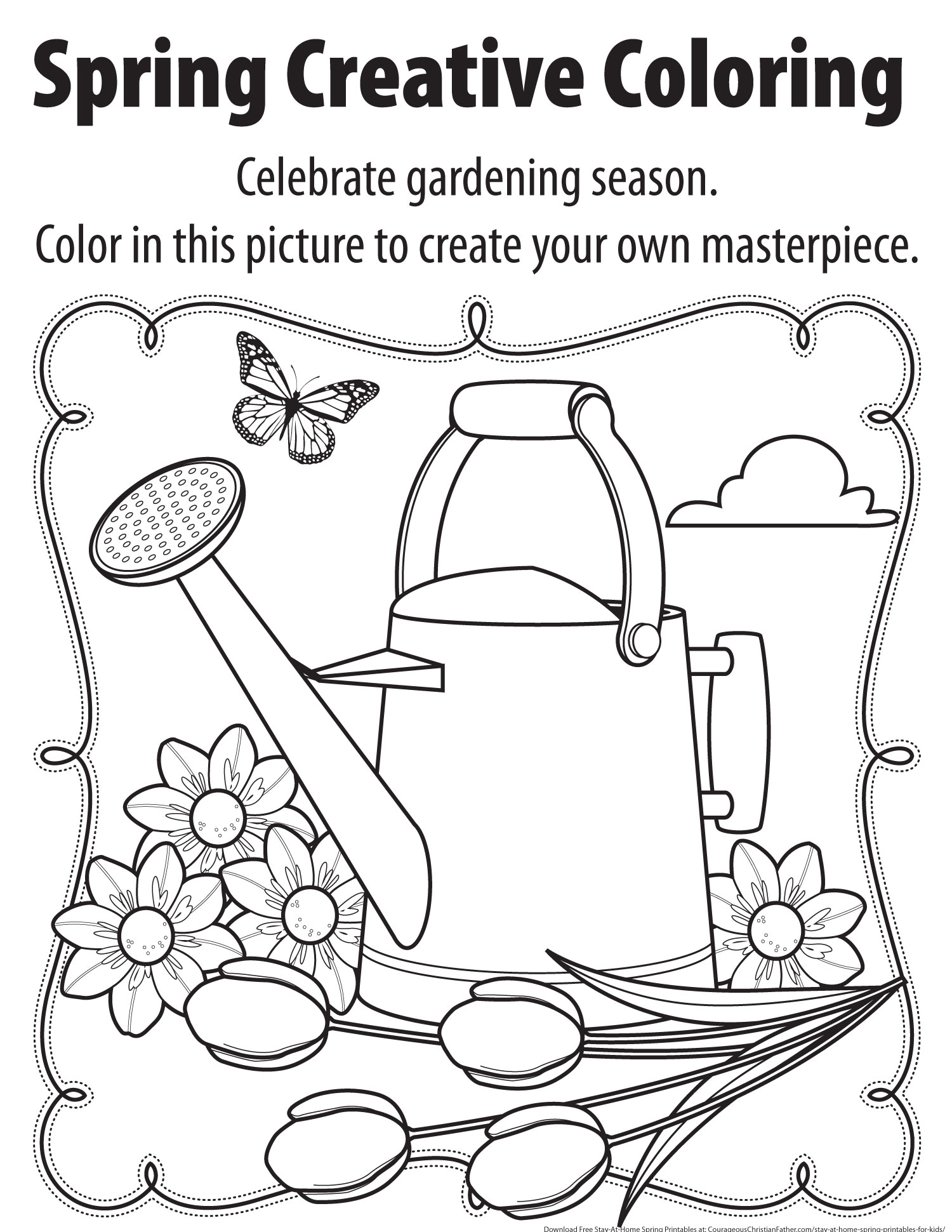 Spring Creative Coloring Printable