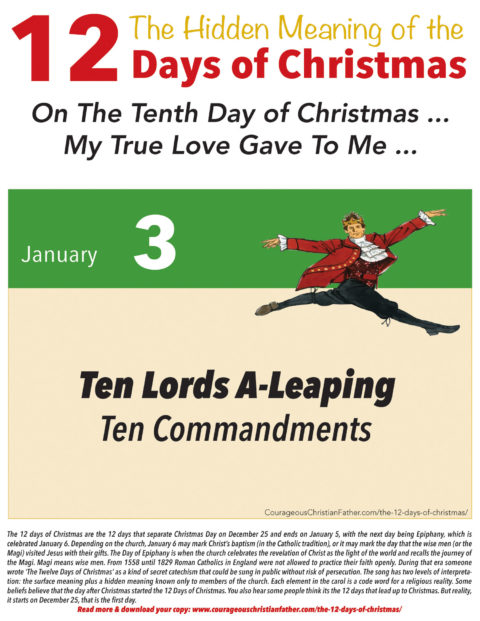 10th Day of Christmas Hidden Meaning Printable