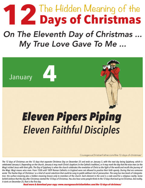 11th Day of Christmas Hidden Meaning Printable