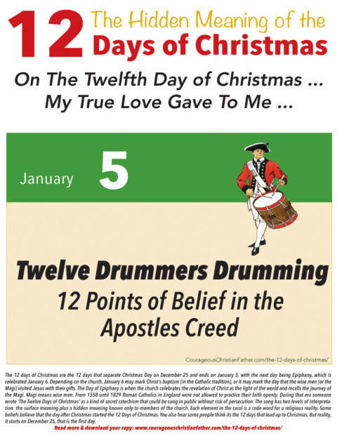 12th Day of Christmas Hidden Meaning Printable