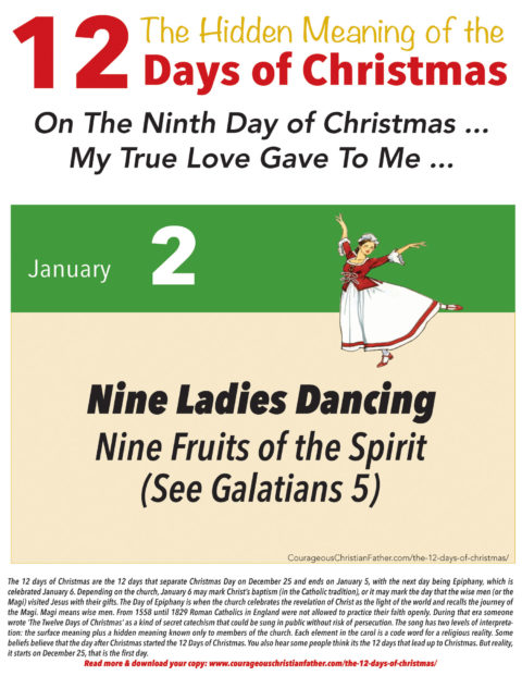 9th Day of Christmas Hidden Meaning Printable