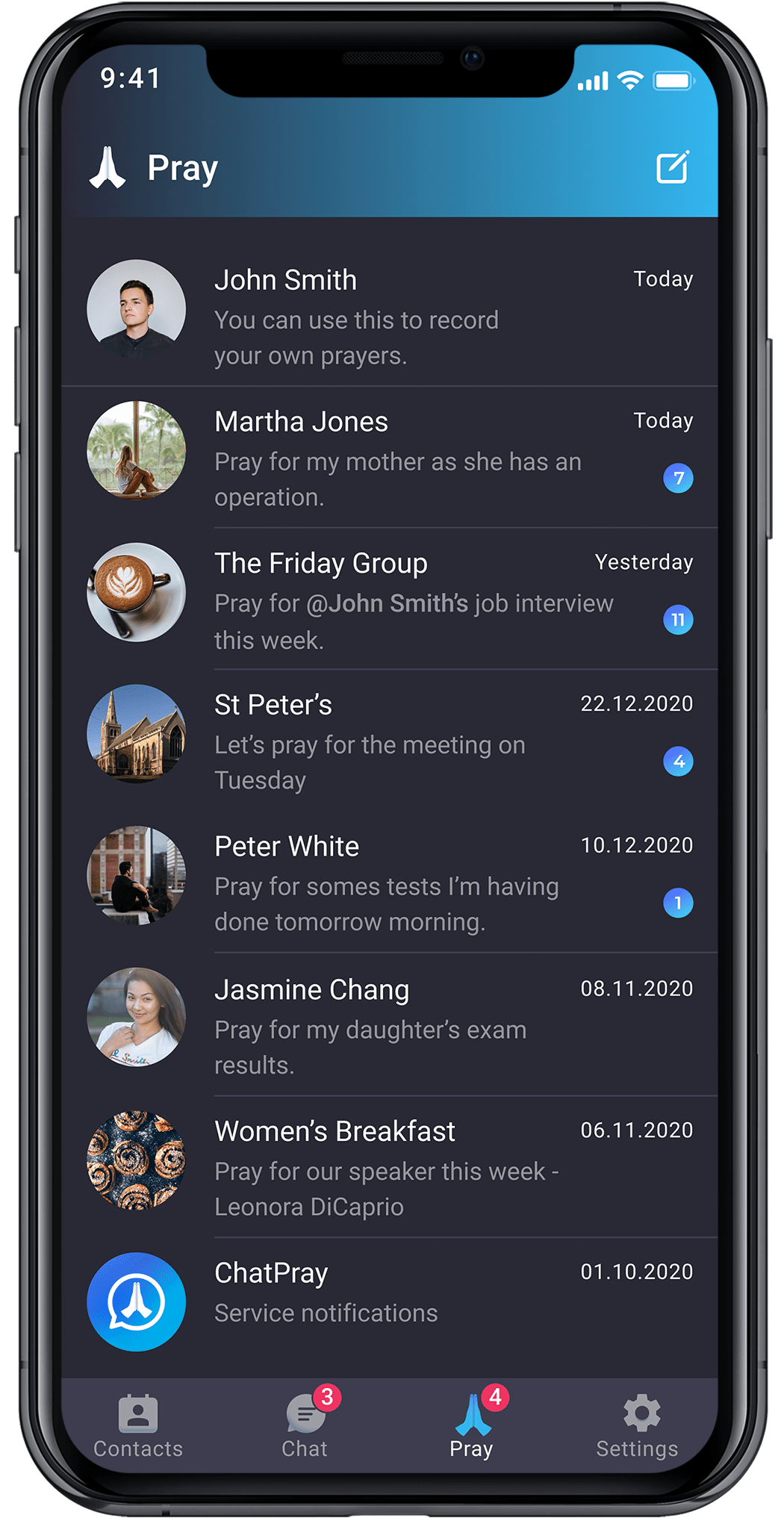 ChatPray app launches — the Christian WhatsApp alternative - ChatPray helps people connect spiritually, not just through chat but also in prayer. It’s designed to be as intuitive as WhatsApp, but unlike WhatsApp, does not consume and profit from user’s private data. #ChatPray #WhatsApp