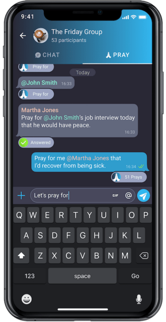 ChatPray app launches — the Christian WhatsApp alternative - ChatPray helps people connect spiritually, not just through chat but also in prayer. It’s designed to be as intuitive as WhatsApp, but unlike WhatsApp, does not consume and profit from user’s private data. #ChatPray #WhatsApp