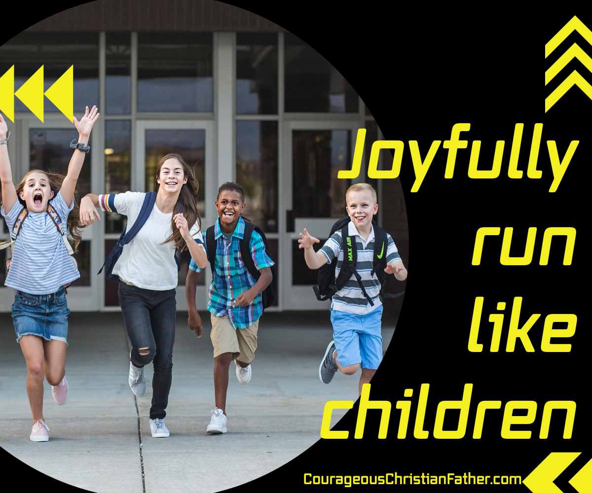 Joyfully run like children - when was the last time we ran joyfully to church like when a church call kids only fit children a church and the little kids run joyfully to the altar. #bgbg2 