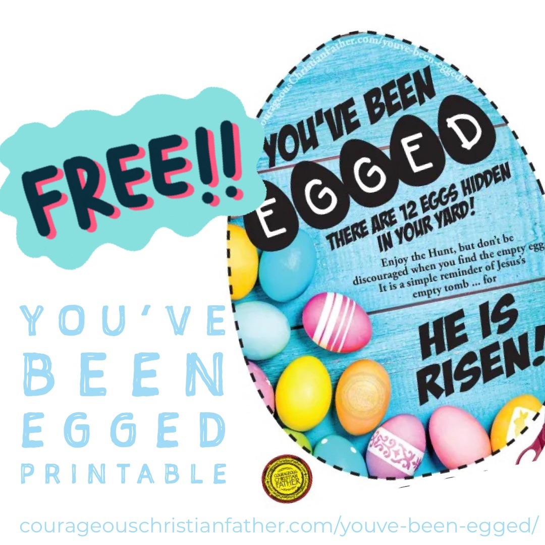 You've Been Egged! There are 12 Eggs Hidden In Your Yard! Enjoy the Hunt, but don’t be discouraged when you find the empty egg. It is a simple reminder of Jesus’s empty tomb ... for HE IS RISEN! (Free Easter Printables)